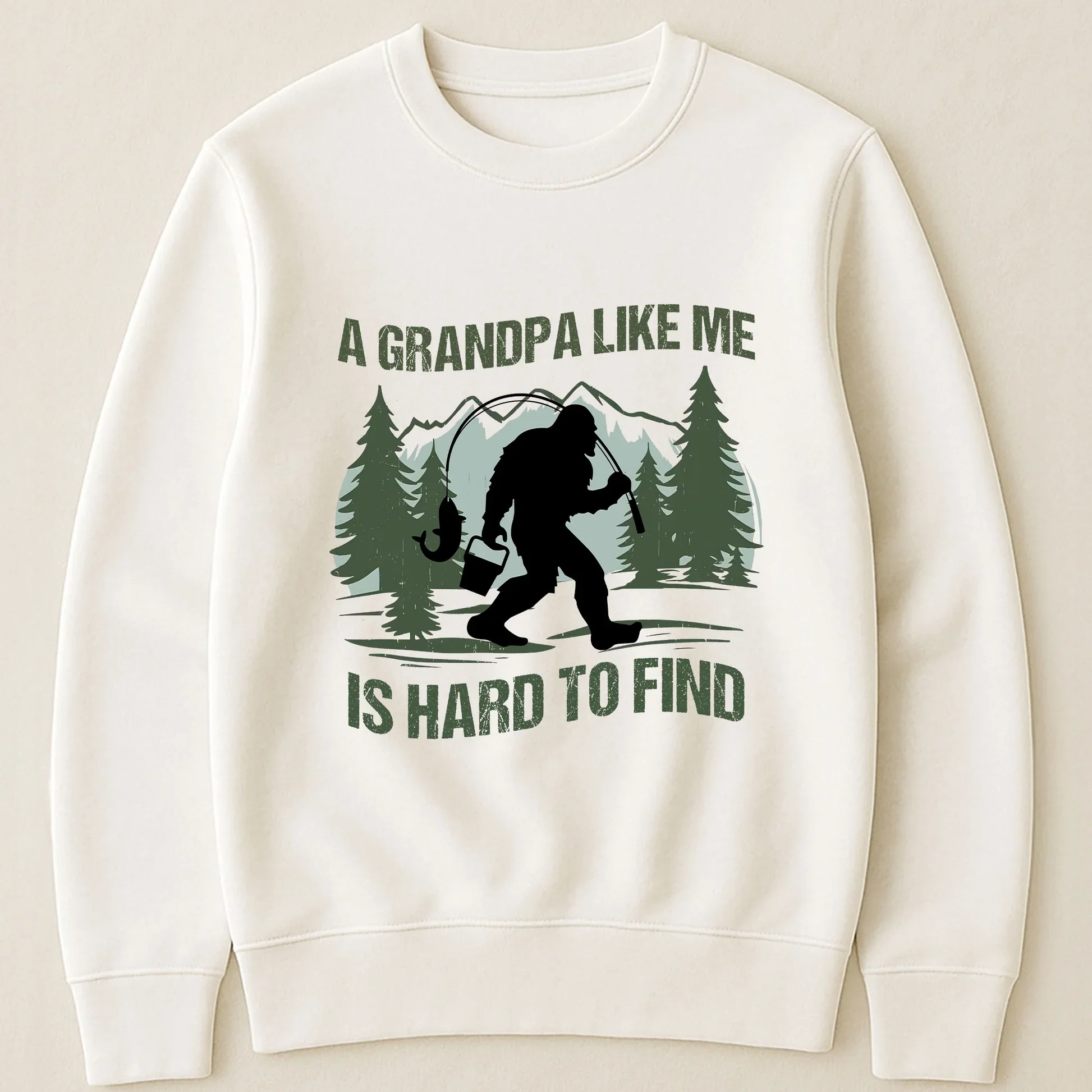 Funny Bigfoot Classic Tee for Dad or Grandpa, A Grandpa Like Me Is Hard To Find, Personalized Outdoors Gift Idea - Image 4