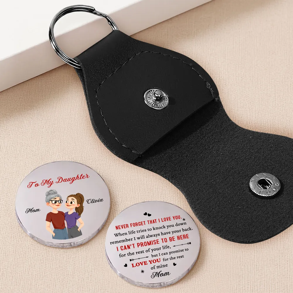 Personalized Pocket Hug for Daughter, Mom and Daughter Illustration, Never Forget That I Love You, Unique Keepsake Gift - Image 3