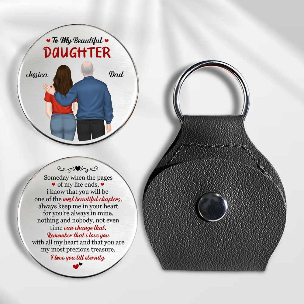 Personalized Pocket Hug With Dad and Daughter Hugging, Sweet Keepsake Token, Unique Gift for Daughter From Dad - Image 6