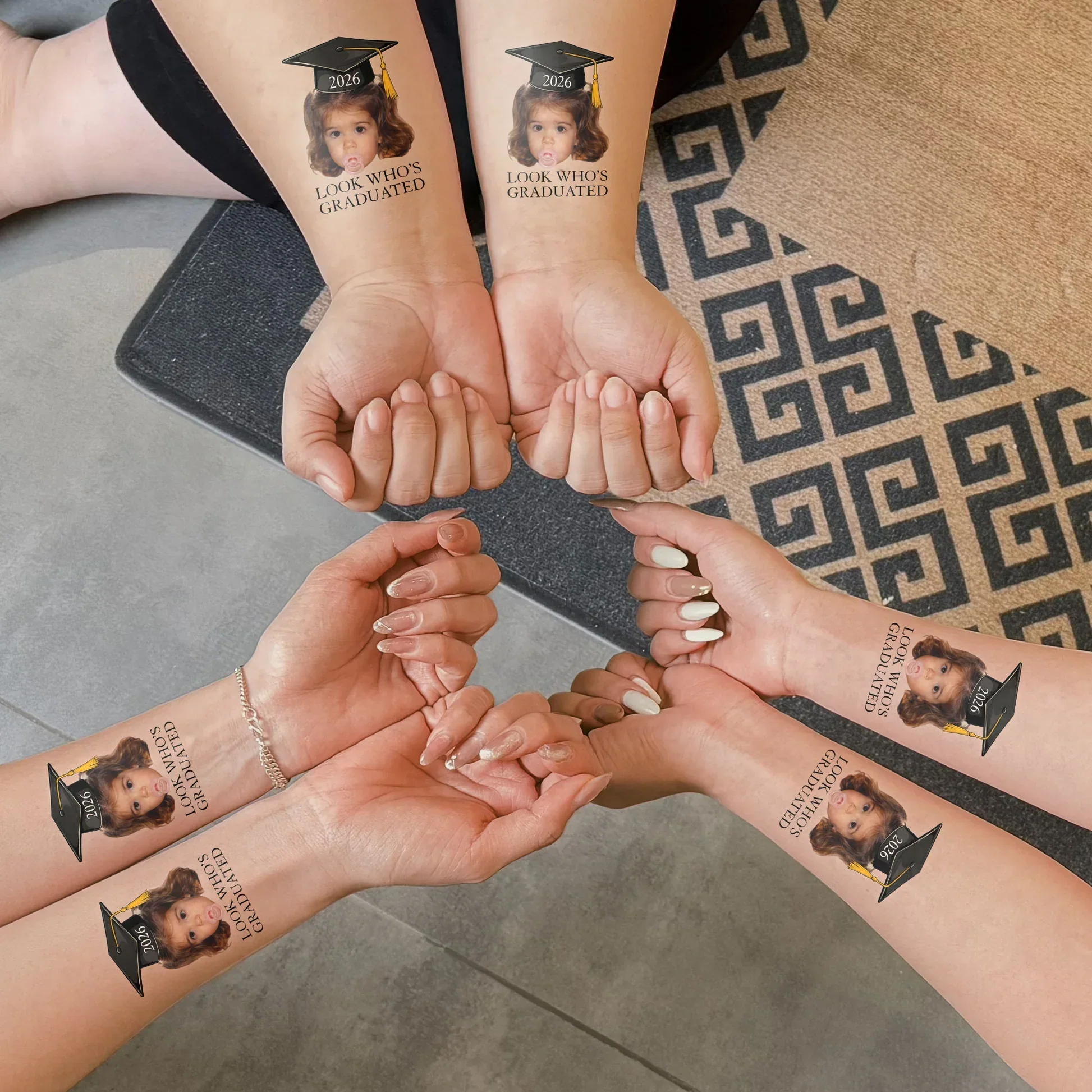 Custom Graduation Tattoo Paper for a Fun Group Celebration, Look Who's Graduated Photo Tattoo, Unique Gift - Image 4