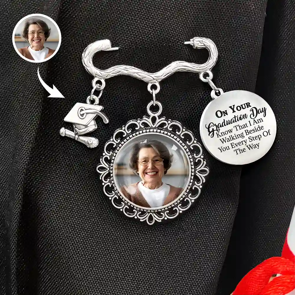 Personalized Stainless Steel Tassel Charm with Photo and Graduation Quote, Unique Memorial Gift for Graduates - Image 5