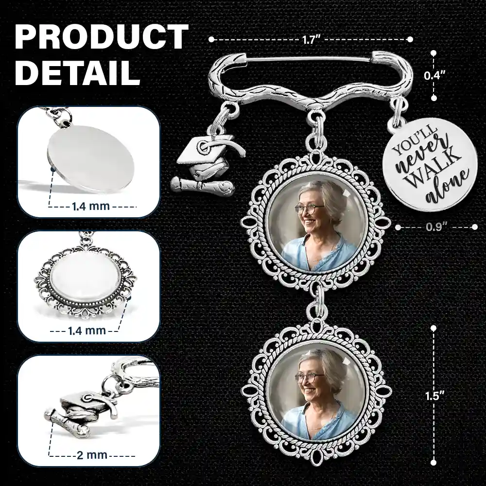 Personalized Stainless Steel Tassel Charm with Photo and Graduation Quote, Unique Memorial Gift for Graduates - Image 6