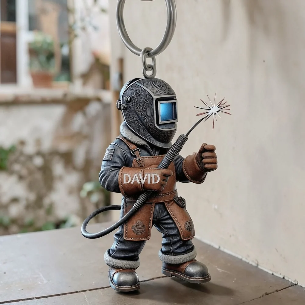 Custom Name Welder Acrylic Keychain Bright Color Charm For Work Gear Or Keys A Fun Unique Gift - Image 4