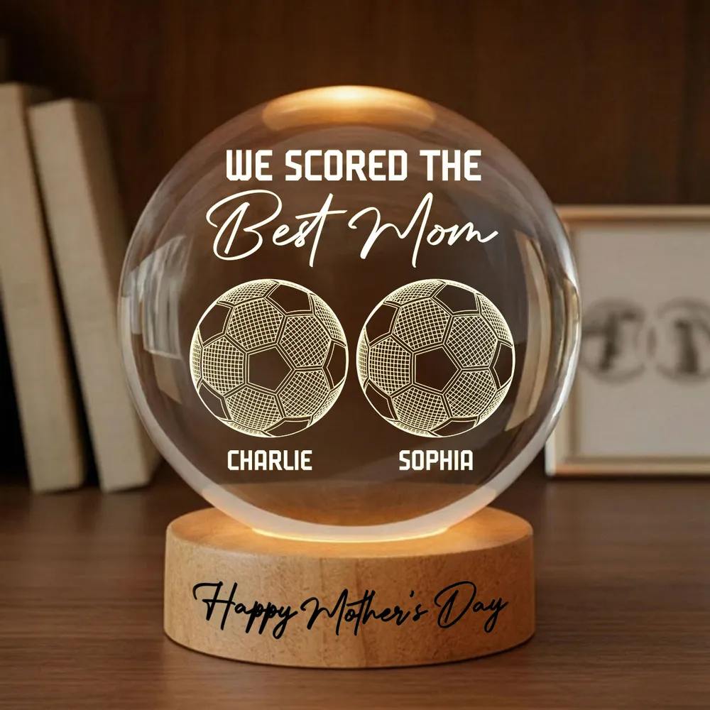 Globe Lamp Soccer Mom Gift with Warm Light and Personalized Look for Desk or Nightstand Unique Creative Gift - Image 8
