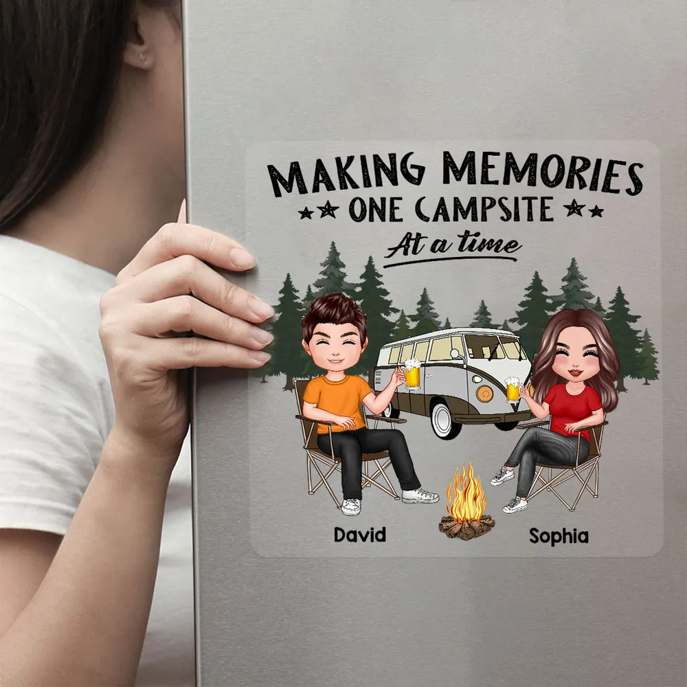 Personalized Camping Couple Sitting Sticker Decal for RV or Camper - Making Memories One Campsite at a Time Unique Gift - Image 8
