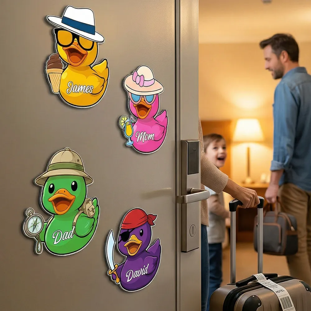 Personalized Duck Acrylic Keychain Cute Cartoon Charm for Daily Use Unique Creative Gift for Him or Her - Image 3