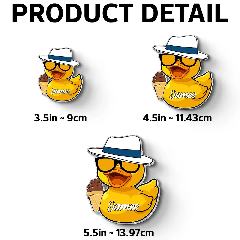 Personalized Duck Acrylic Keychain Cute Cartoon Charm for Daily Use Unique Creative Gift for Him or Her - Image 6