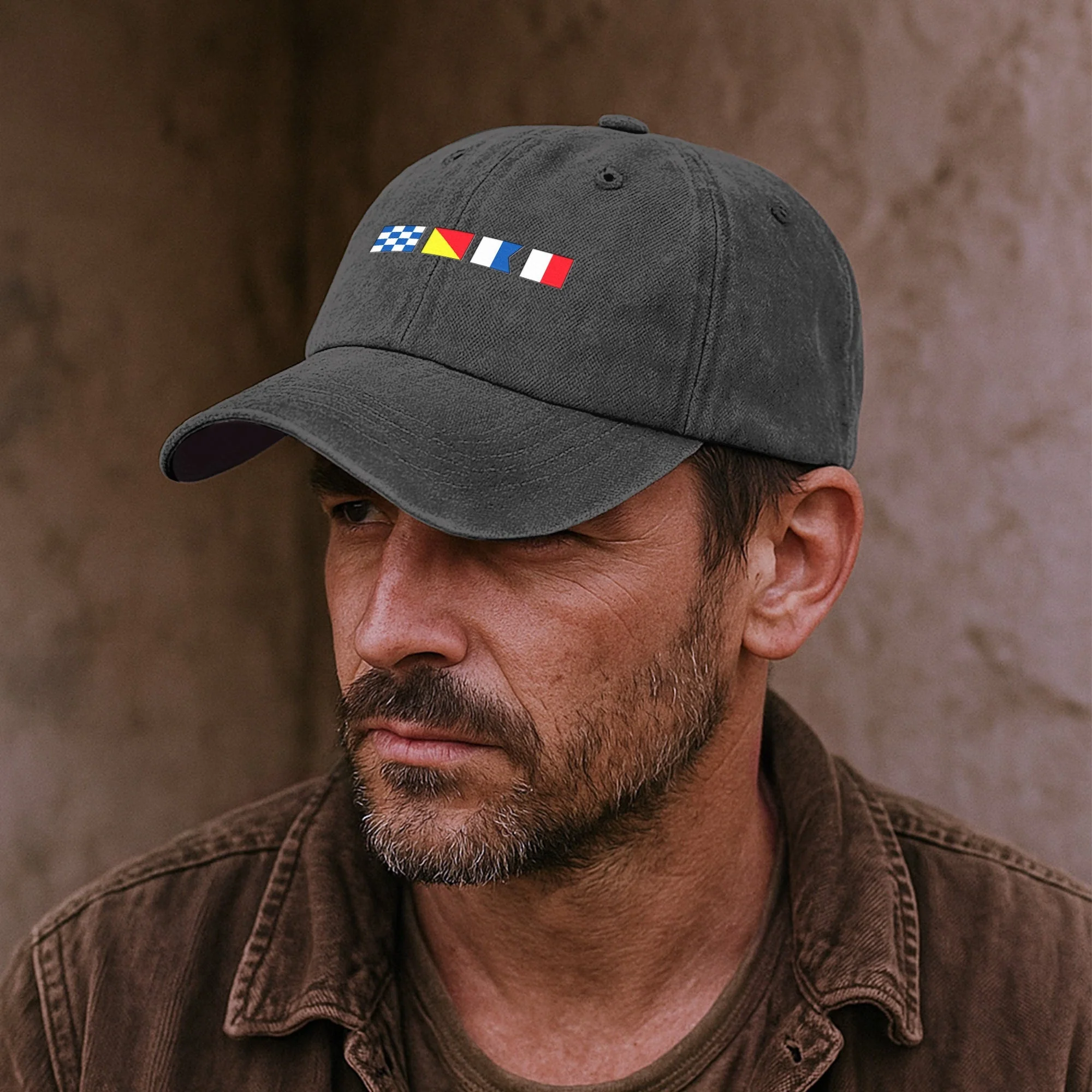 Personalized Wide Brim Sun Hat with Nautical Flag Patch for Beach & Travel - Unique Gift for Outdoor Lovers - Image 4