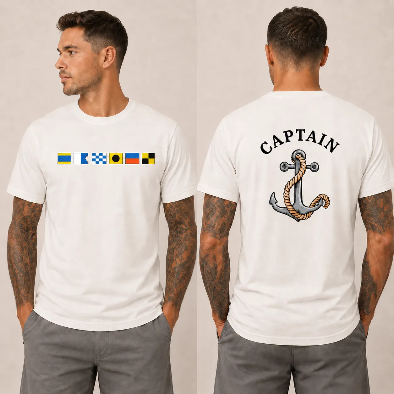 Personalized Nautical Gear: Custom Tee or Hat with Choice of Anchor or Ship Icons, Perfect Gift for Boat Lovers - Image 3