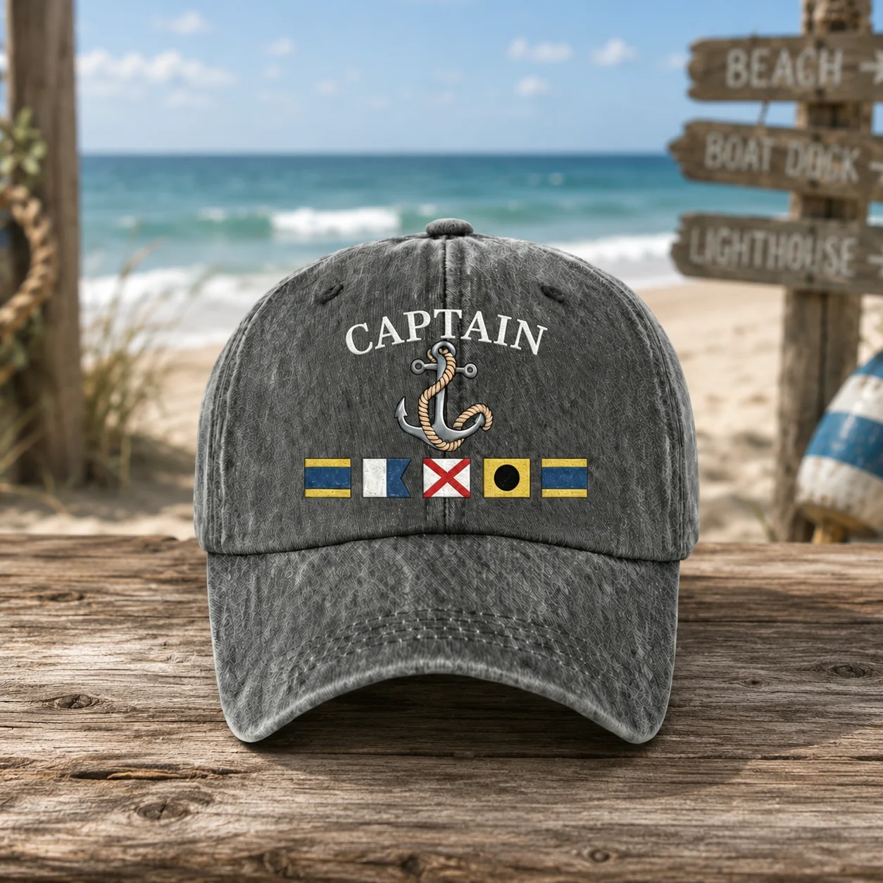 Personalized Nautical Gear: Custom Tee or Hat with Choice of Anchor or Ship Icons, Perfect Gift for Boat Lovers - Image 4