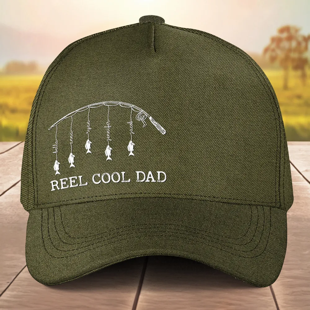 Personalized Classic Cap for Dad, Reel Cool Fishing Design, Unique Father's Day Gift - Image 5