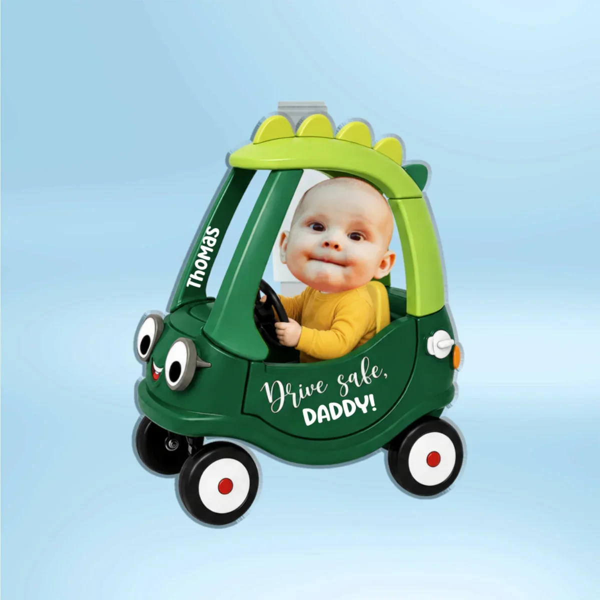 Drive Safe Daddy Acrylic Car Visor Clip, Custom Baby Photo Car Accessory, Creative Gift for Dad - Image 8