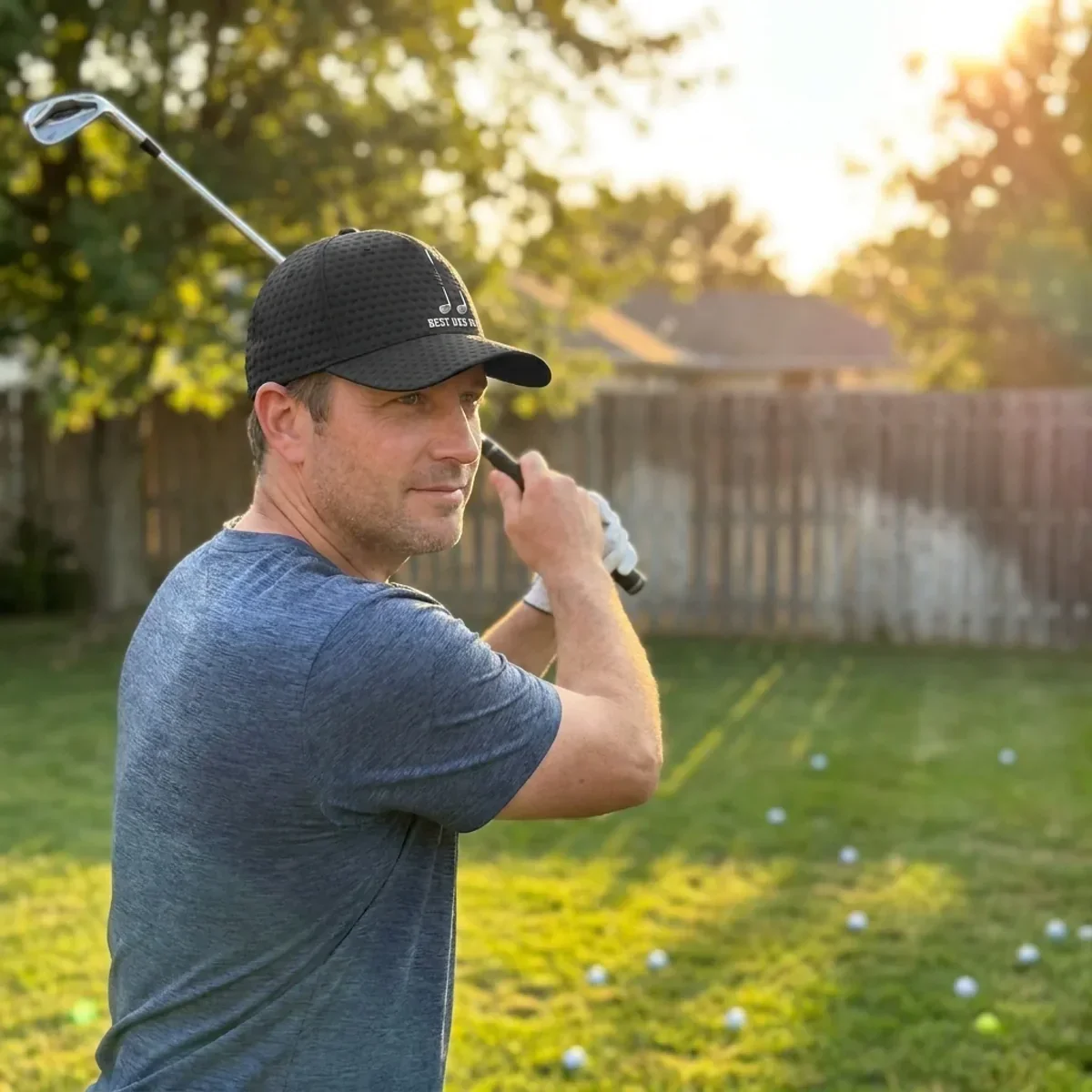 Classic Cap With Custom Golf Club Art, Creative Father's Day Gift For Dad, One-of-a-Kind Course Look - Image 4