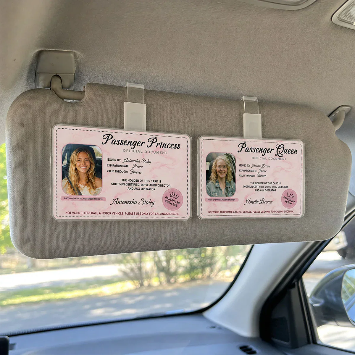 Personalized Acrylic Car Visor Clip, Passenger Princess Car Decor, Unique Gift for Girlfriend - Image 7