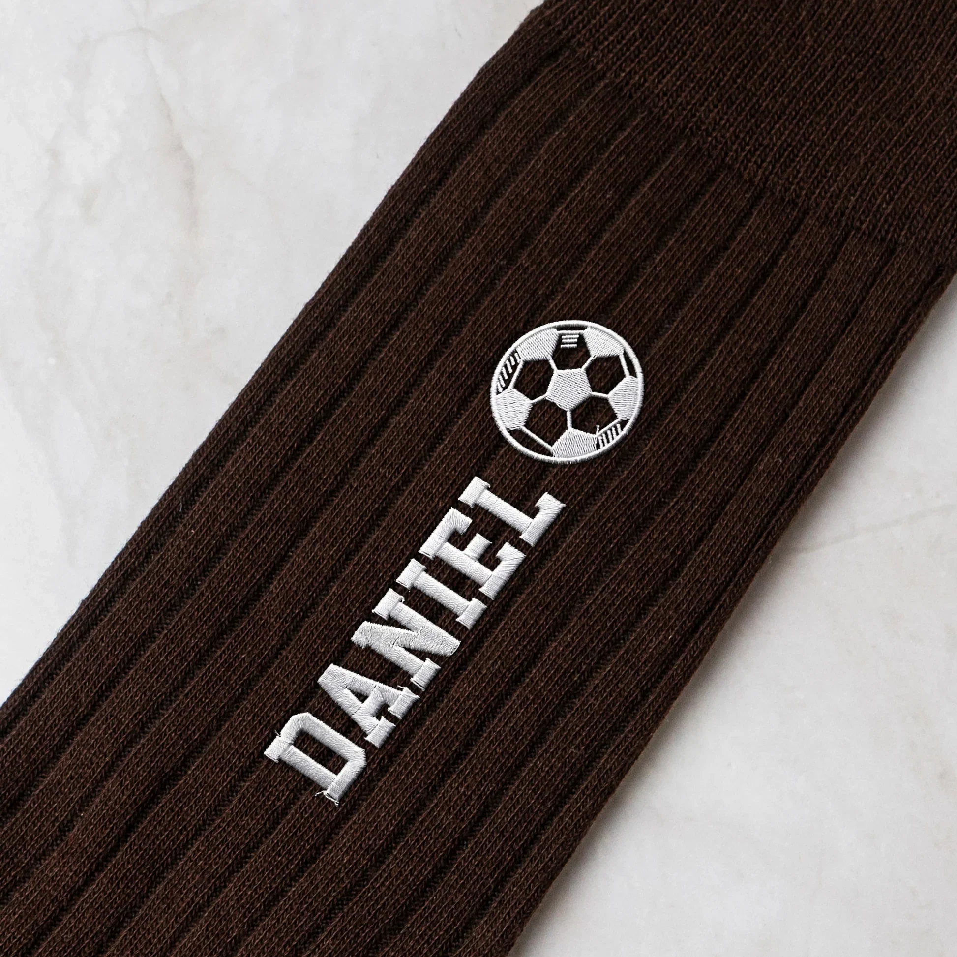 Embroidered Combed Cotton Socks, Personalized Sport Ball Design, Unique Creative Gift for Athletes - Image 3