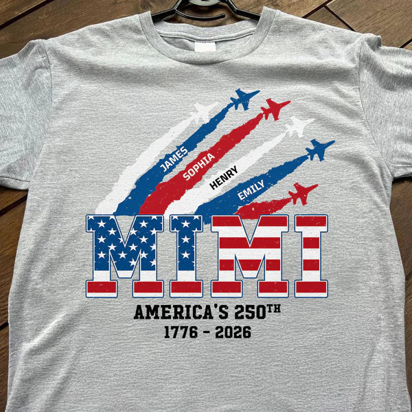 Custom Patriotic Family Pride Classic Tee for Sunny Porch Celebrations, Creative Gift for Grandma - Image 7