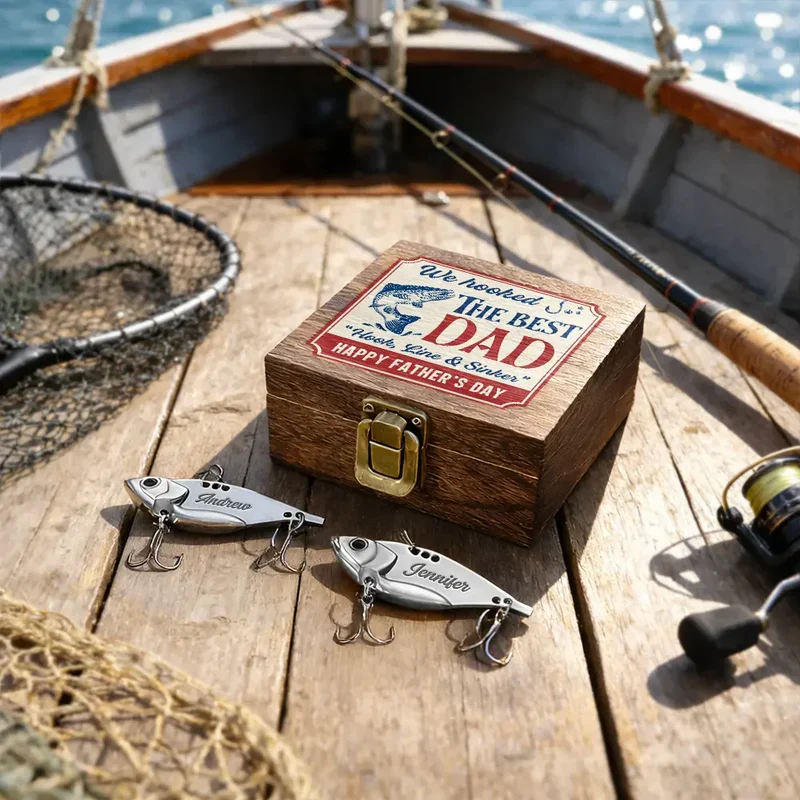Hook Line & Sinker 20g Stainless Steel Fishing Lure for Dad, Creative Dockside Gift & Keepsake - Image 5