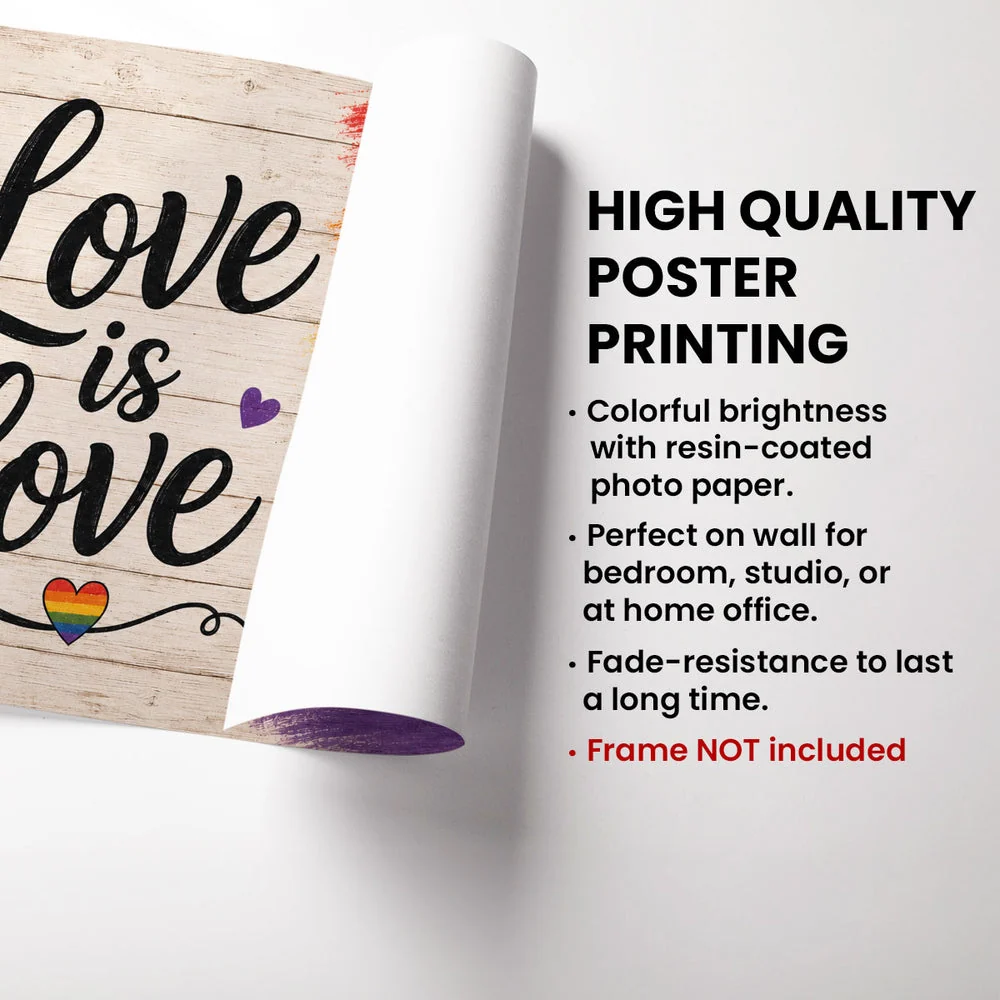 LGBT Couple Poster, Personalized Pride Wall Art with Romantic Embrace, Unique Gift for Partner - Image 4