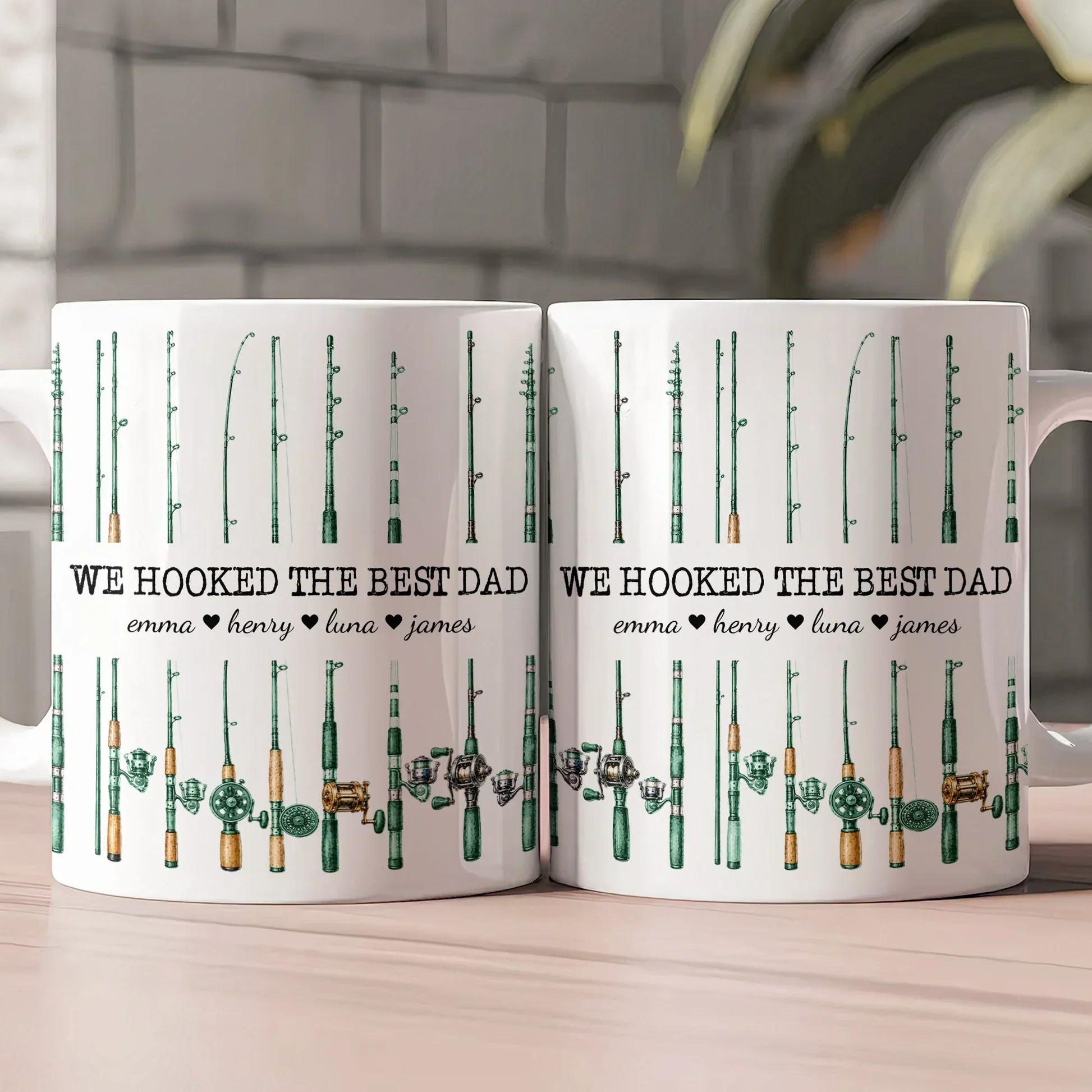Personalized Ceramic Mug for Dad, Fishing Rod Design, Unique Gift for Morning Coffee - Image 3