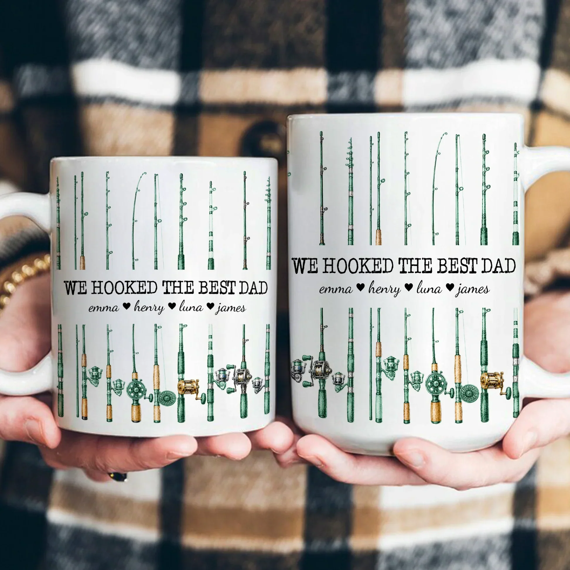 Personalized Ceramic Mug for Dad, Fishing Rod Design, Unique Gift for Morning Coffee - Image 5
