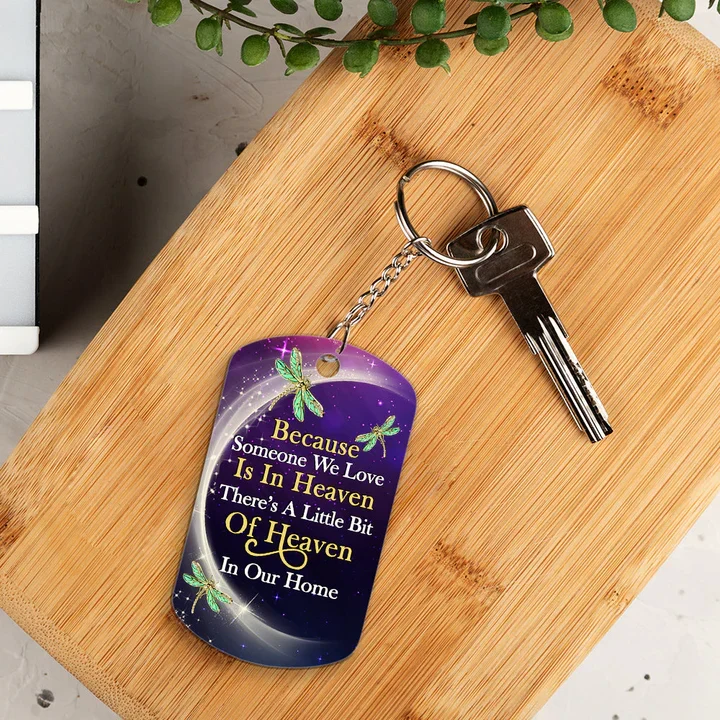 Personalized Acrylic Keychain With Memorial Photo, Dragonfly Design, Unique Gift For Family - Image 5
