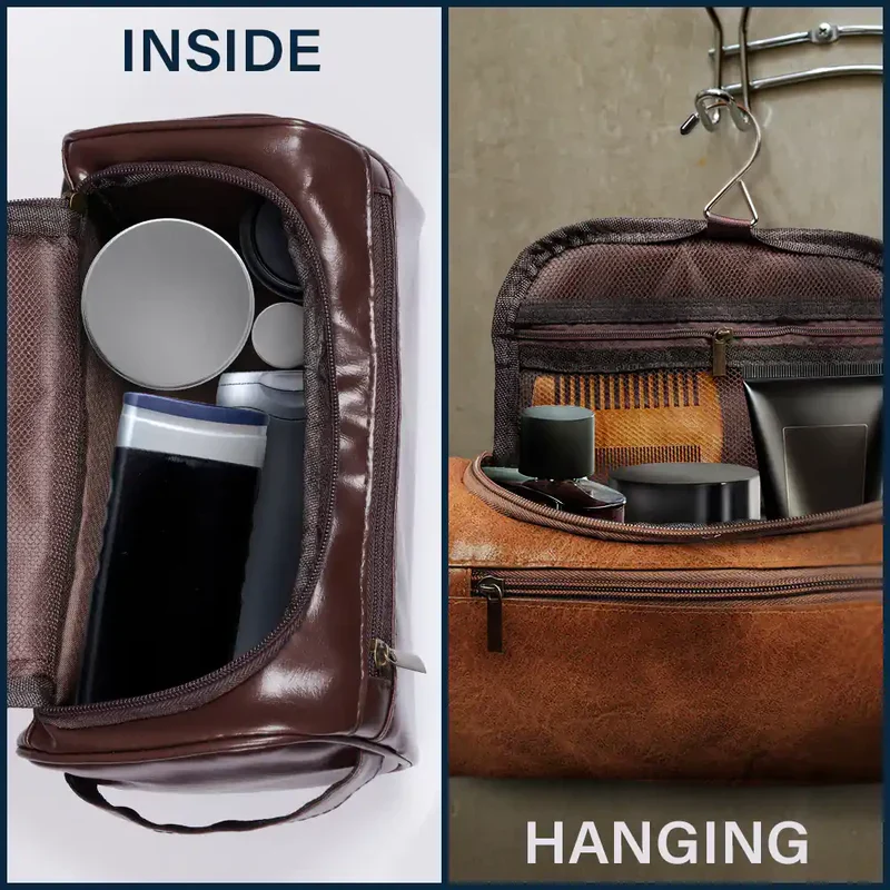 Personalized Leather Toiletry Bag for Dad, Golf Club Design, Unique Creative Gift for Travel - Image 6