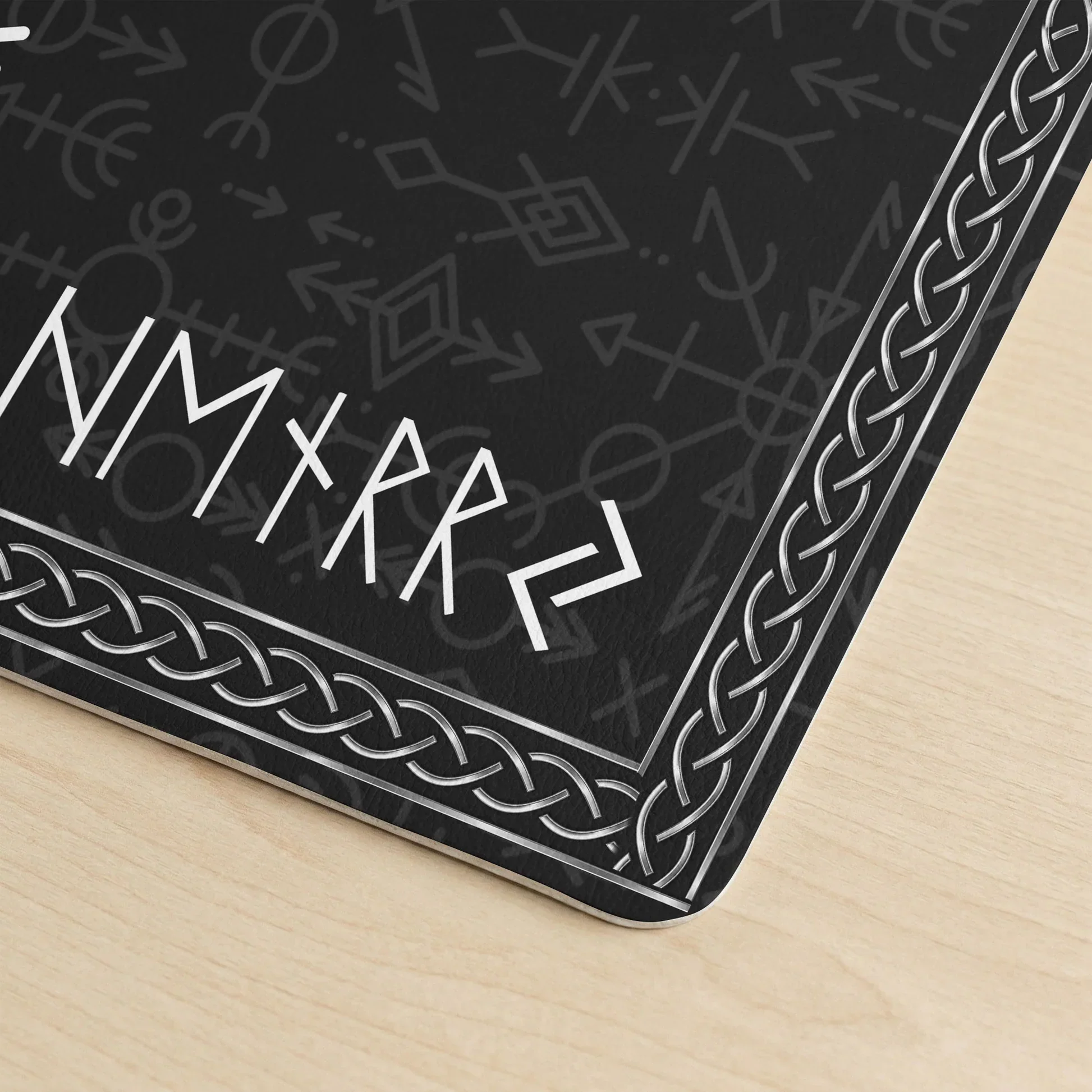 Personalized Leather Desk Mat with Viking Runes, Norse Style Desk Decor, Unique Creative Gift - Image 5