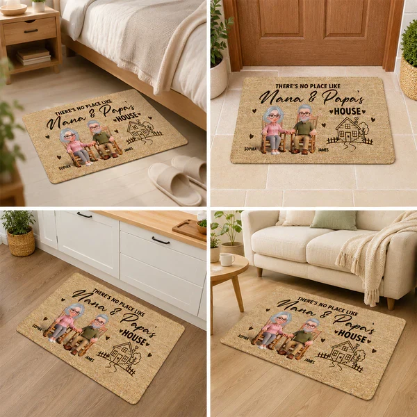 There's No Place Like Grandparents' House Standard Doormat, Personalized Creative Gift for Family - Image 7