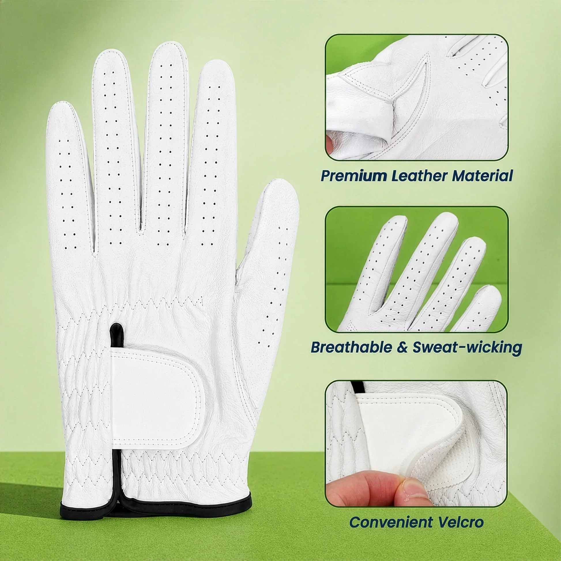 Personalized Leather Golf Glove With Couple Photo, I Love You Quote, Unique Gift for Golfer - Image 4