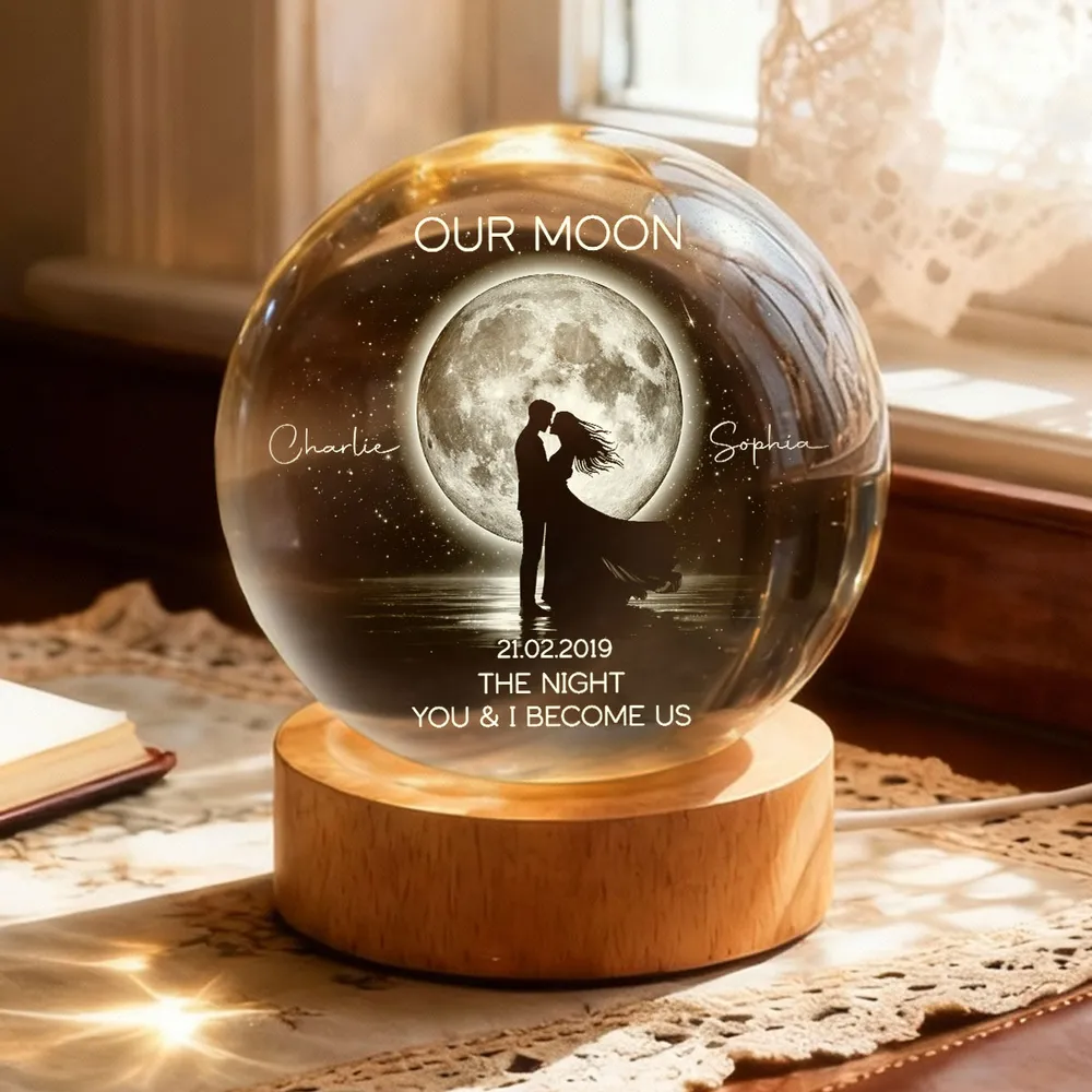 Custom LED Light Frame with Our Moon Quote, Soft Glow Creative Gift for Partner & Anniversary Memory - Image 6