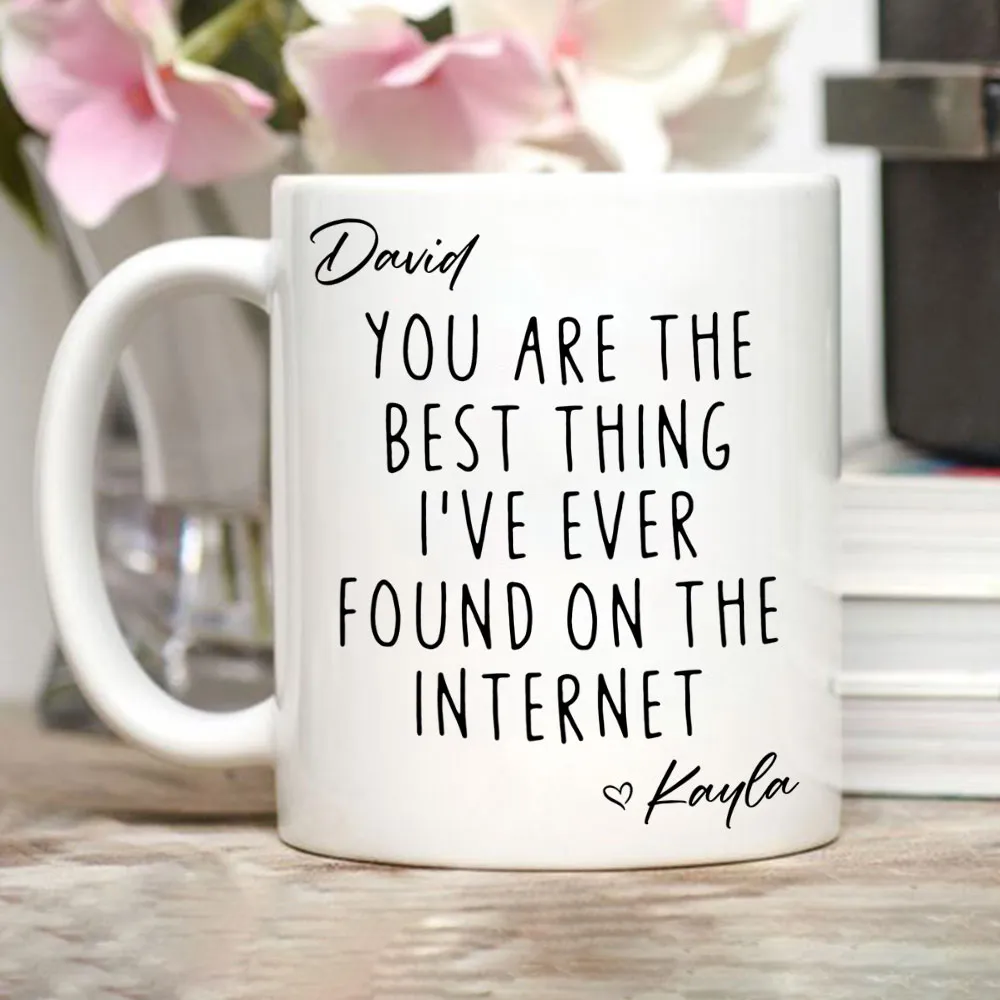 Personalized Ceramic Mug with Favorite Internet Find Quote, Unique Gift for Partner - Image 2