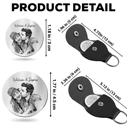 Personalized Pocket Hug With Couple Sketch, These Are The Days Keepsake, Unique Gift For Partner - Image 4