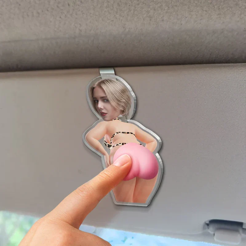 Custom Photo Car Visor Clip With Cheeky Humor Quote, Unique Creative Gift For A Fun Commute - Image 3
