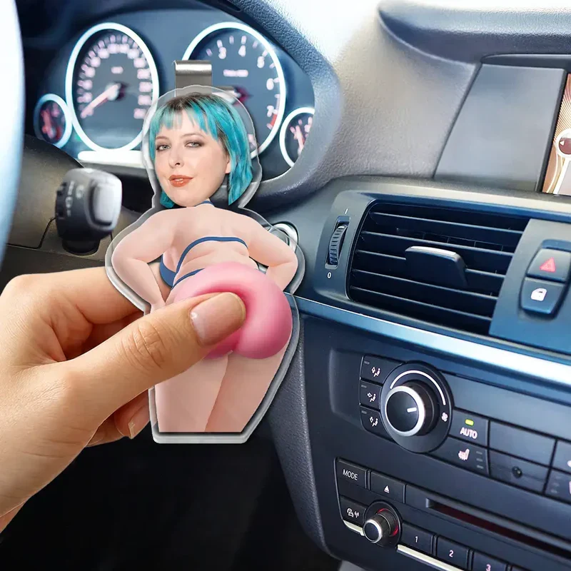 Custom Photo Car Visor Clip With Cheeky Humor Quote, Unique Creative Gift For A Fun Commute - Image 5
