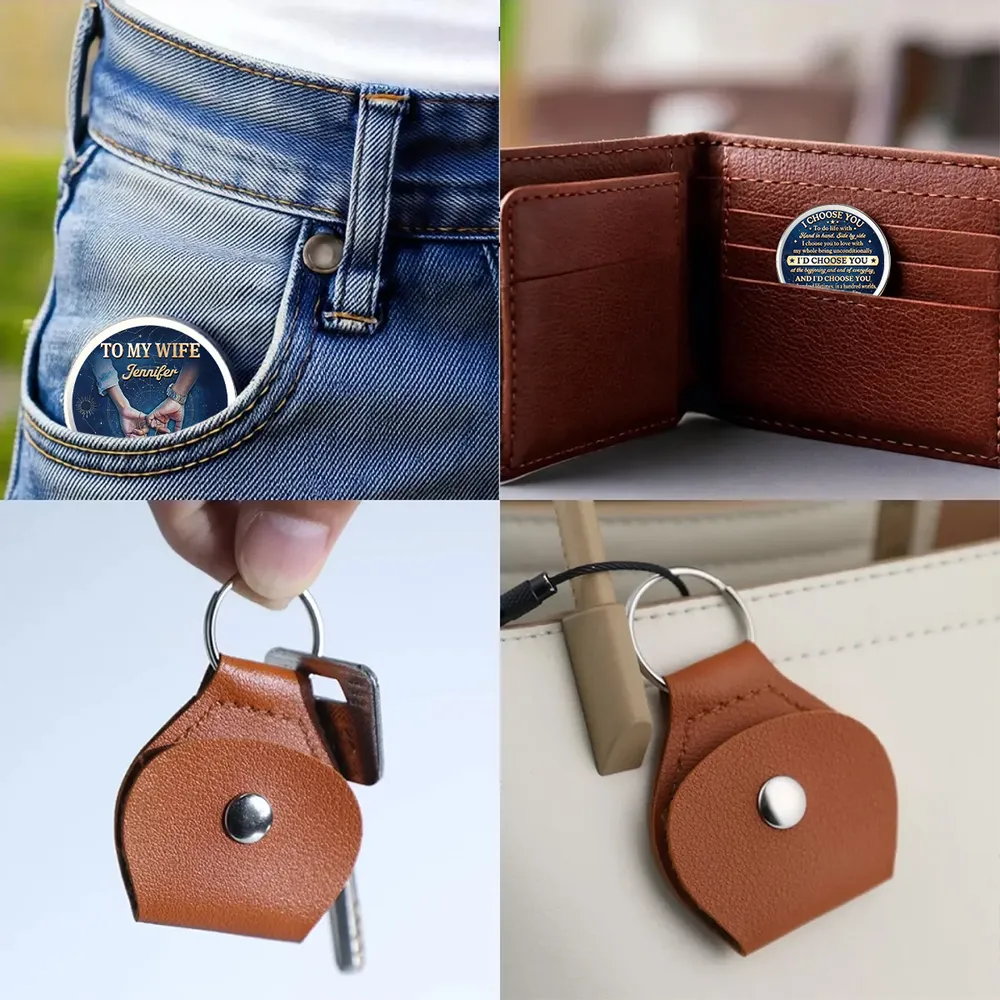 Personalized Pocket Hug with Holding Hands, Starry I Choose You Gift for Wife, Unique Love Token - Image 5