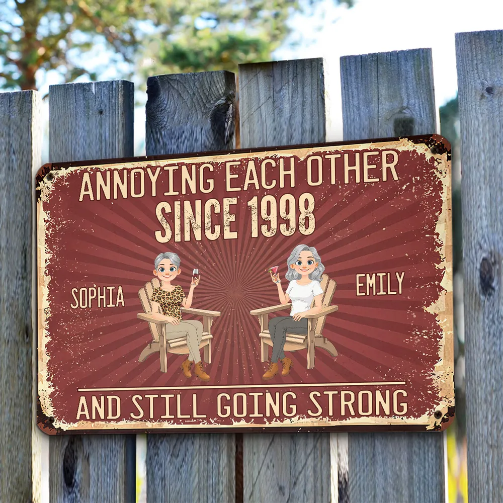 Custom LGBTQ+ Couple Sign, Woman-Woman & Man-Man Retro Metal Wall Decor - Image 5
