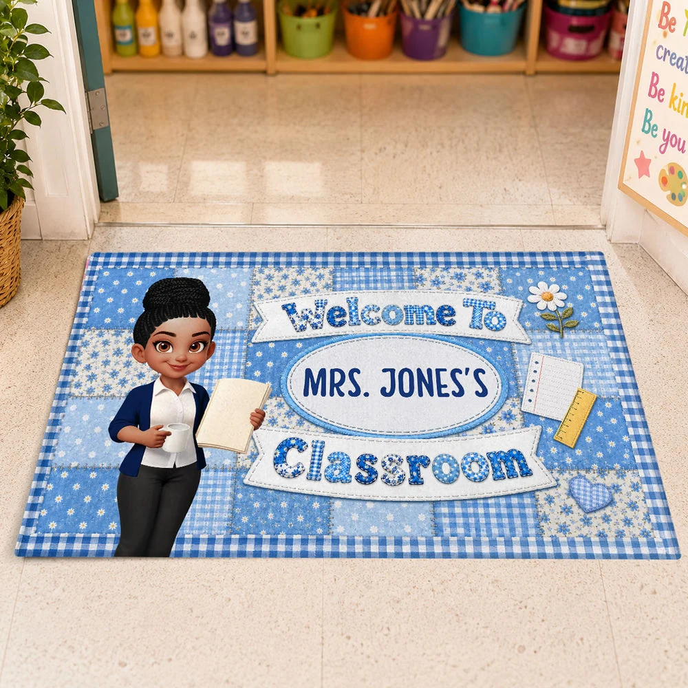Standard Doormat for Teacher, Custom Pastel Classroom Entry Decor, Creative Back to School Gift - Image 6