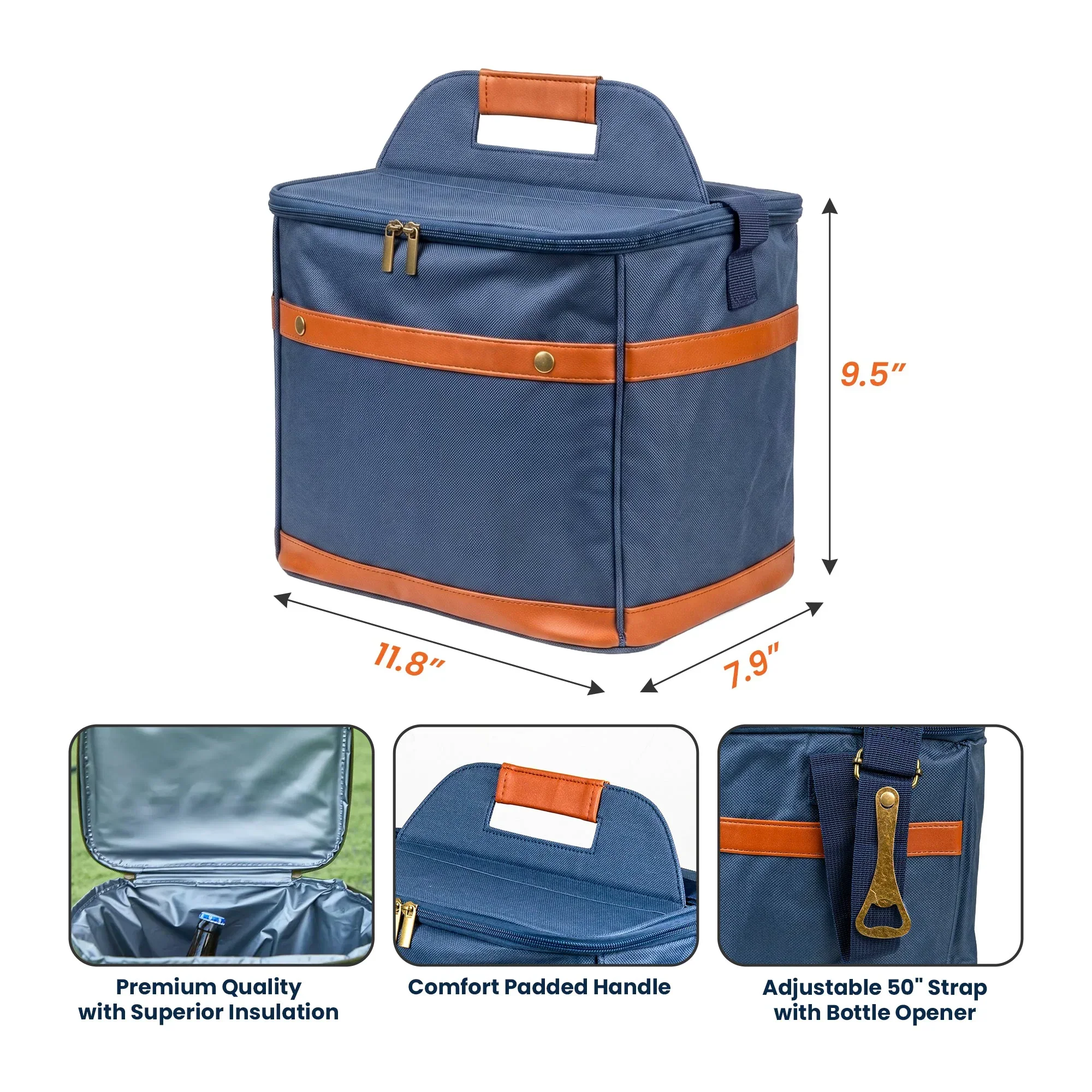 Personalized Golf Cooler Bag, Olive Drink Tote With Club Art, Unique Gift For Golf Lover - Image 4