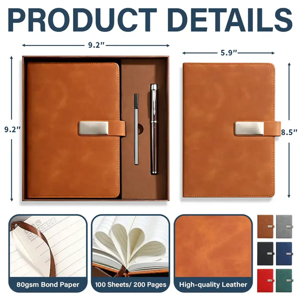 Personalized Metal Buckle Notebook Set, Recipe Book for Home Cooks, Unique Creative Gift - Image 4