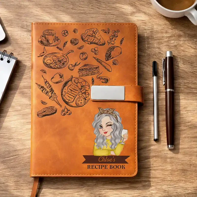 Personalized Metal Buckle Notebook Set, Recipe Book for Home Cooks, Unique Creative Gift - Image 5