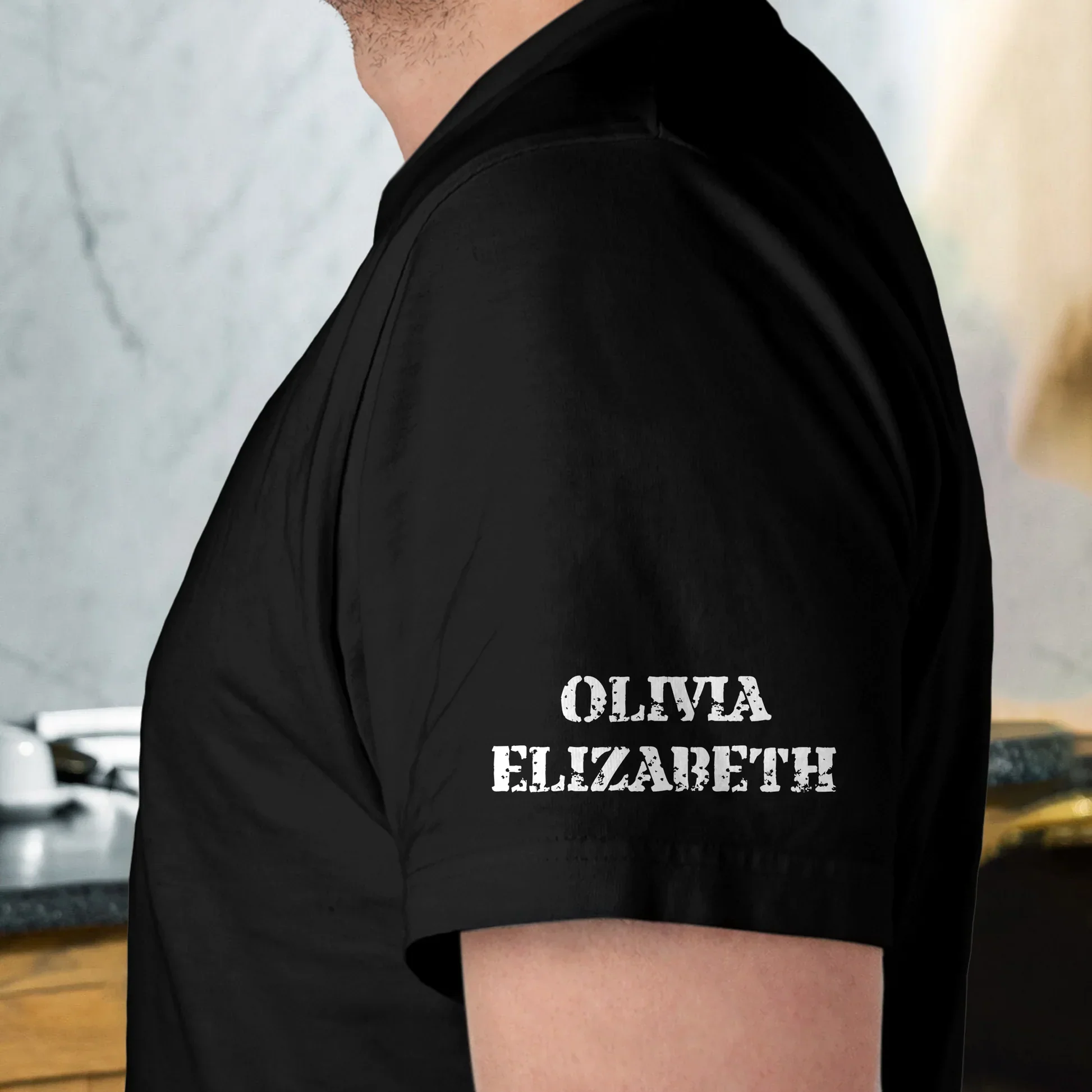Personalized Dual Print Classic Tee for Dad, Protective Daughter Humor, Unique Creative Gift - Image 6