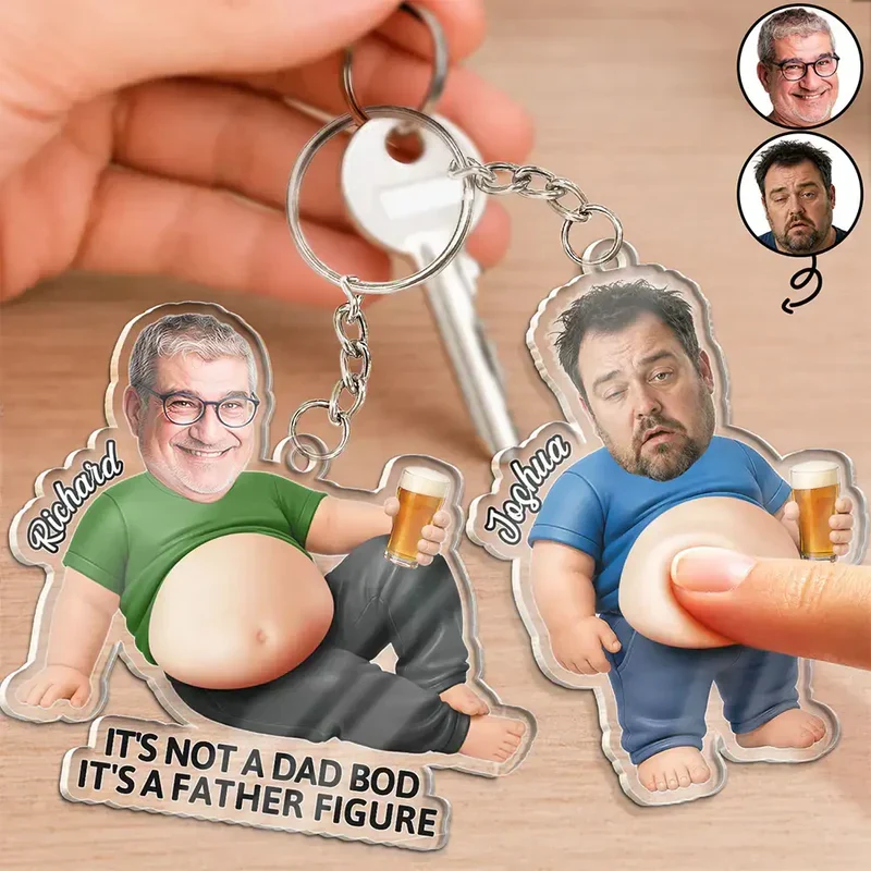 Custom Car Ornament with Father Figure Quote, Creative Gift for Dad with Playful Cartoon Style - Image 6