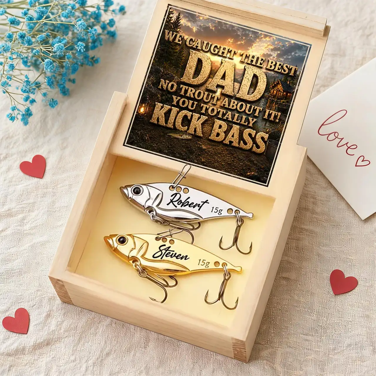 Personalized Fishing Lure with Dad Fishing Pun, Creative Gift for Dad, Outdoor Keepsake