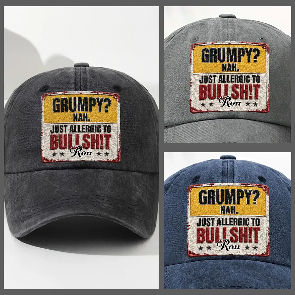 Washed Denim Baseball Cap With Custom Vintage Look, Funny Everyday Gift For Someone With A Dry Sense Of Humor - Image 5