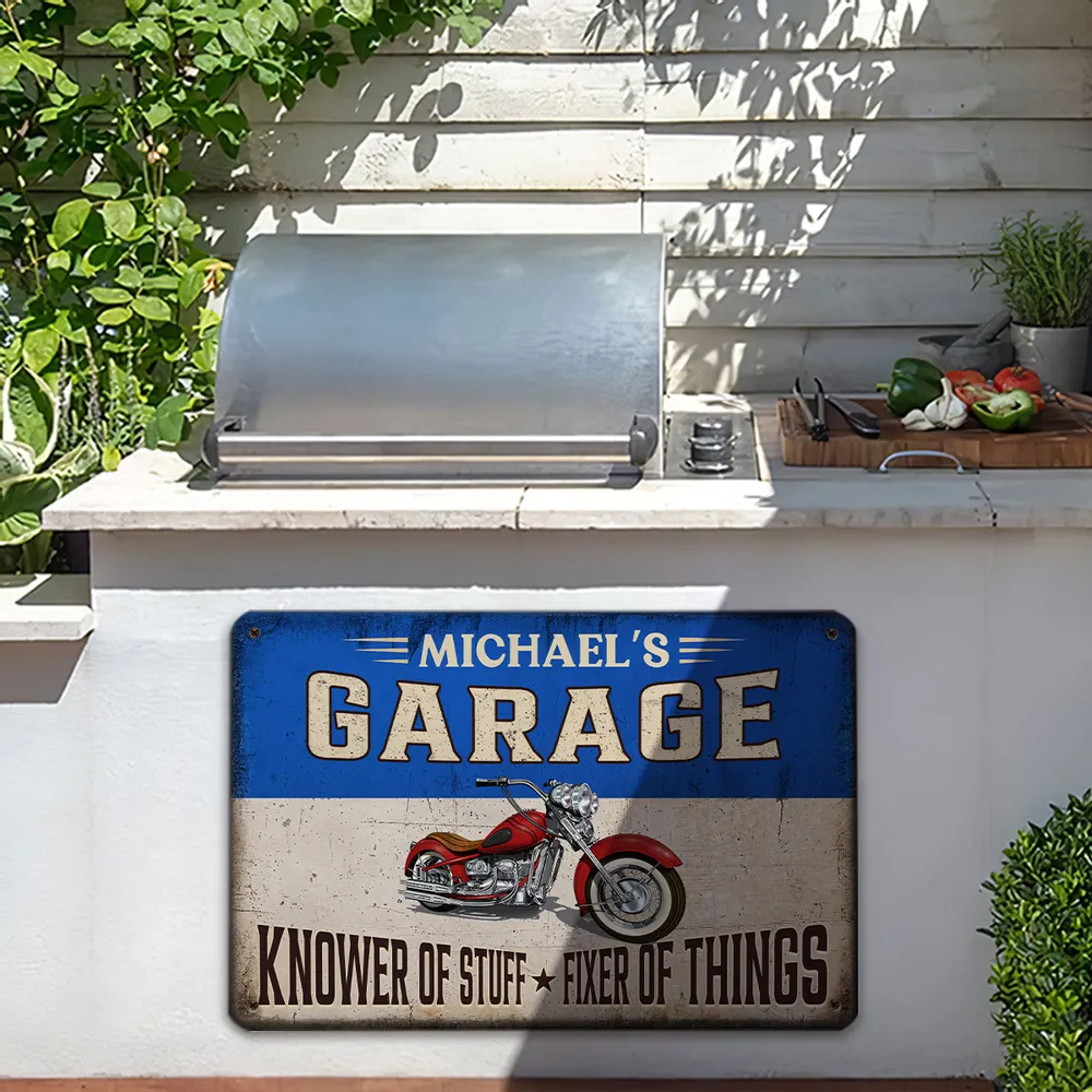 Custom Rectangular Iron Sign, Knower of Stuff Garage Decor, Creative Gift for Car Enthusiast - Image 5