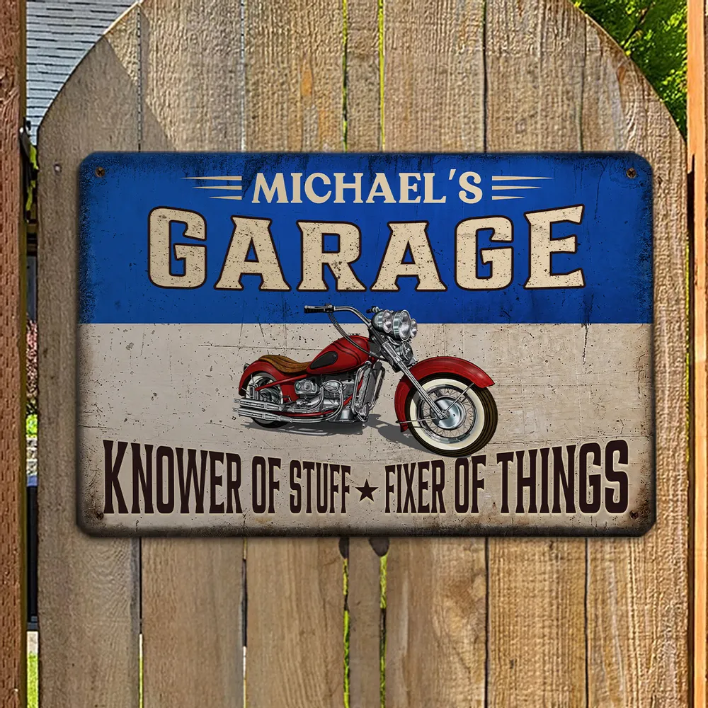 Custom Rectangular Iron Sign, Knower of Stuff Garage Decor, Creative Gift for Car Enthusiast - Image 6