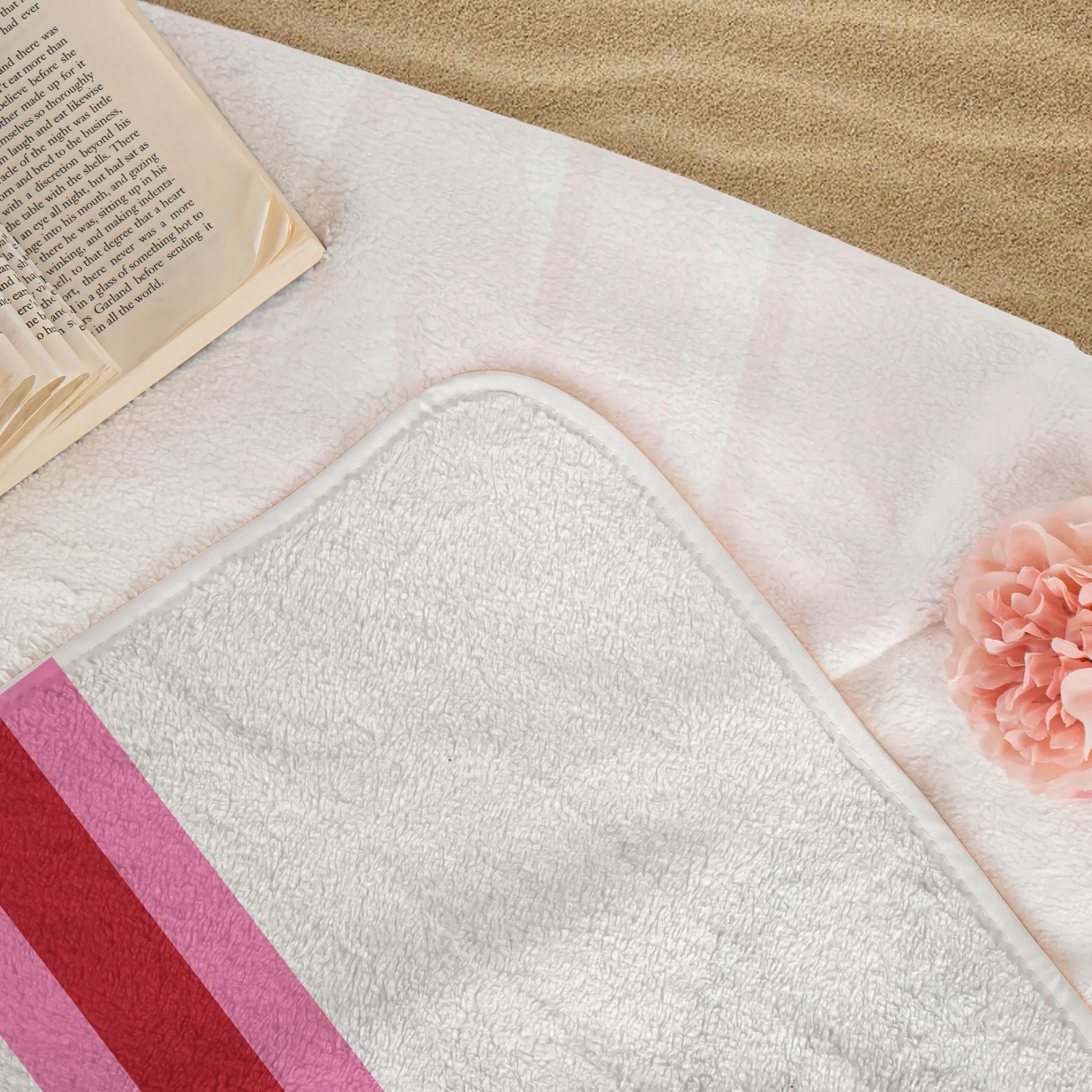Personalized Monogram Beach Towel With Color Stripe, Unique Gift For Beach Trips - Image 5