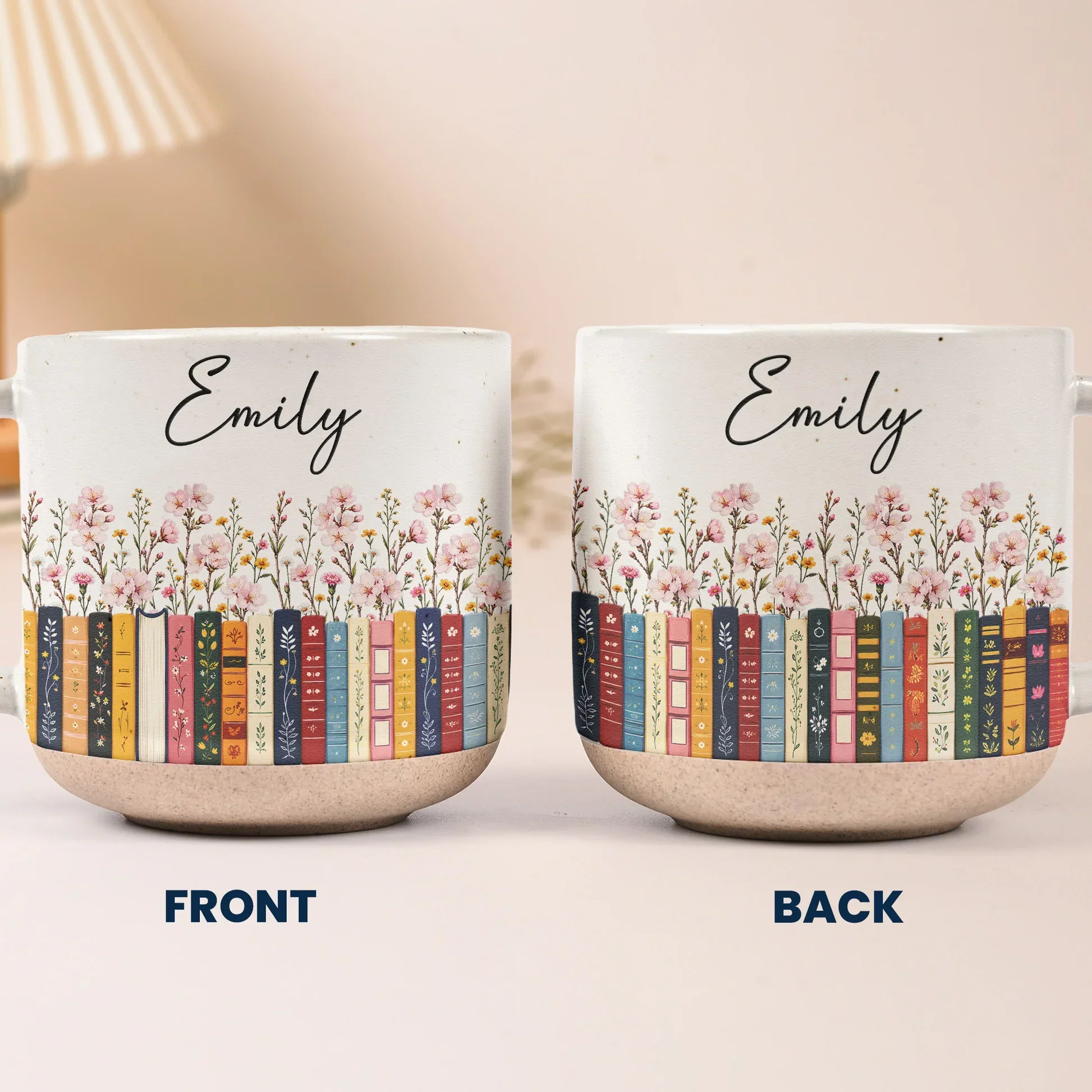 Personalized Birthflower Pottery Mug for Book Lovers, Unique Creative Gift for Daily Coffee - Image 7