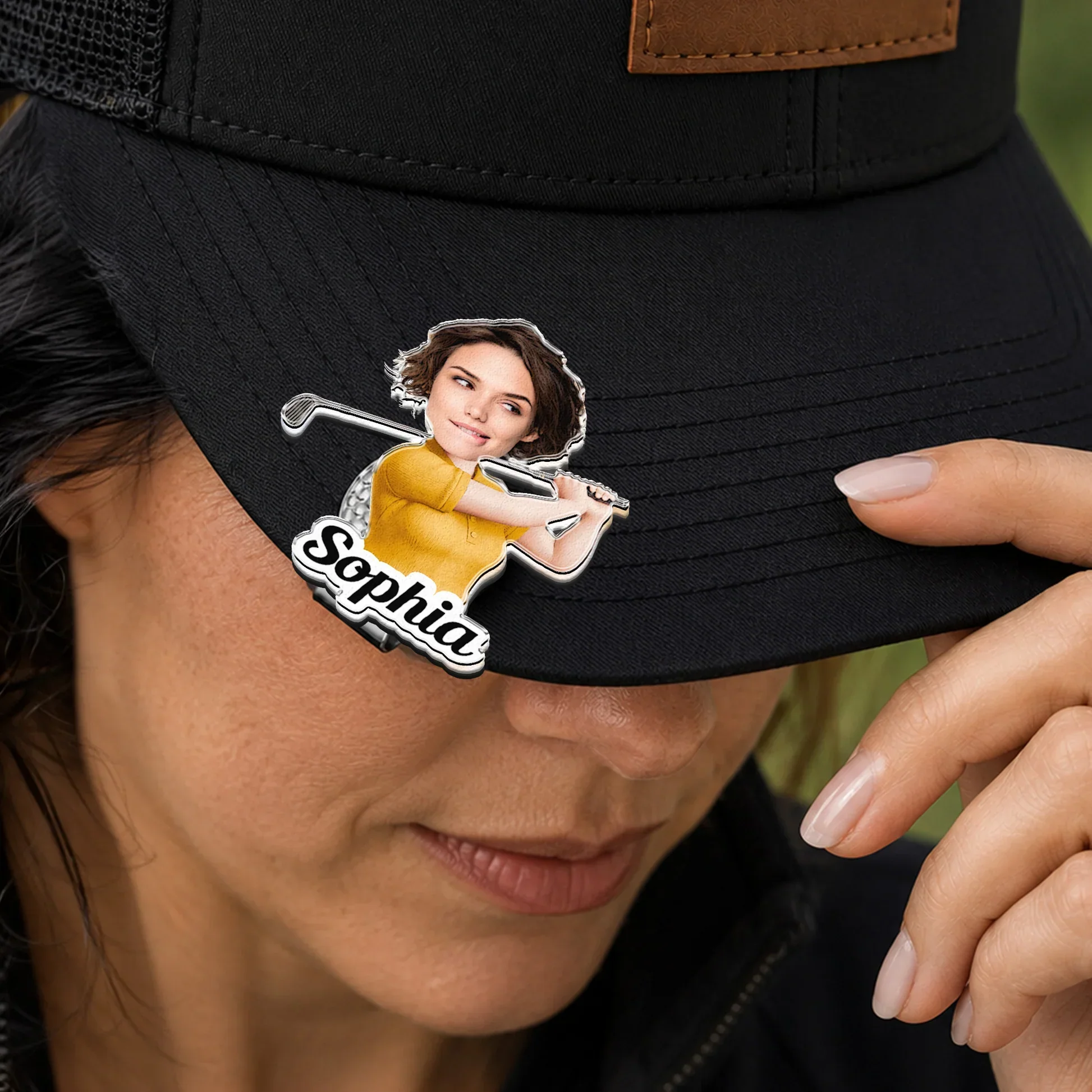 Personalized Acrylic Magnetic Hat Clip With Golfer Character, Unique Gift For Golf Lover - Image 6