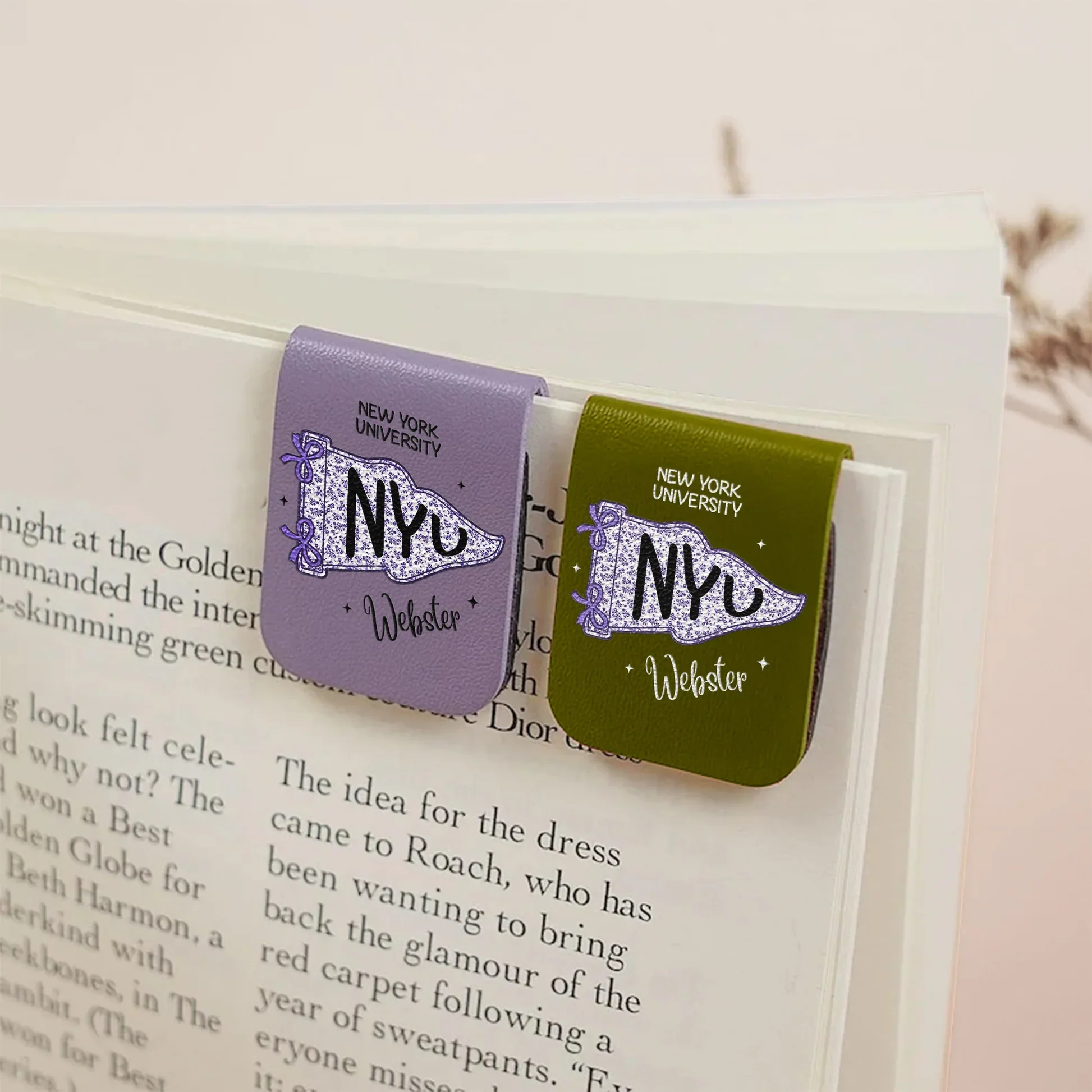 Personalized Leather Magnetic Bookmark, Custom School Pennant Design, Unique Gift for Students & Readers - Image 7